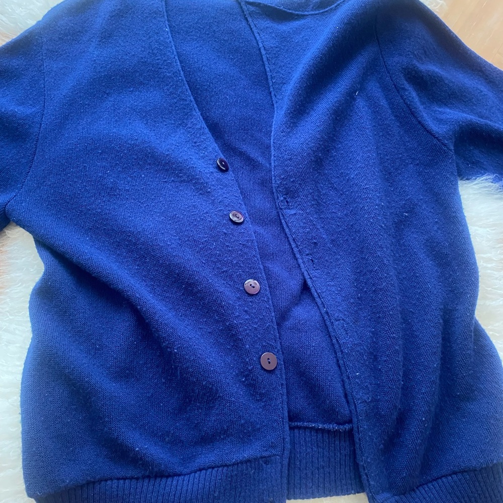Men’s EUC Rare Vintage Pen West Blue Cardigan Sweater SZ M!! - Picture 2 of 5